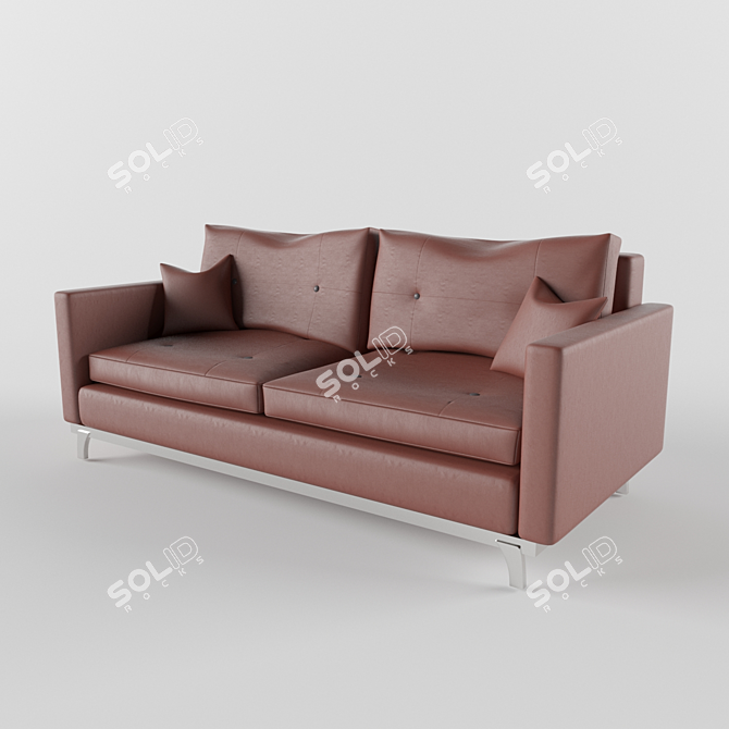 Modern Leather Sofa 3D model image 9