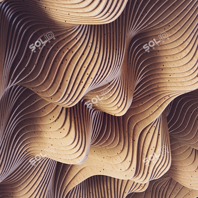 Parametric Wood Decor: Versatile Geometric Design 3D model image 2