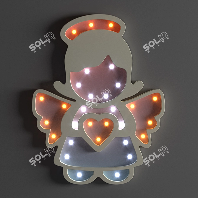 Sleek LED Night Light 3D model image 2