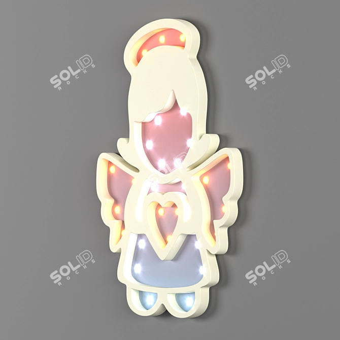 Sleek LED Night Light 3D model image 3