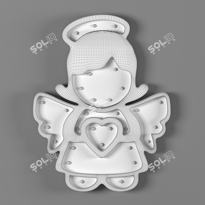 Sleek LED Night Light 3D model image 5