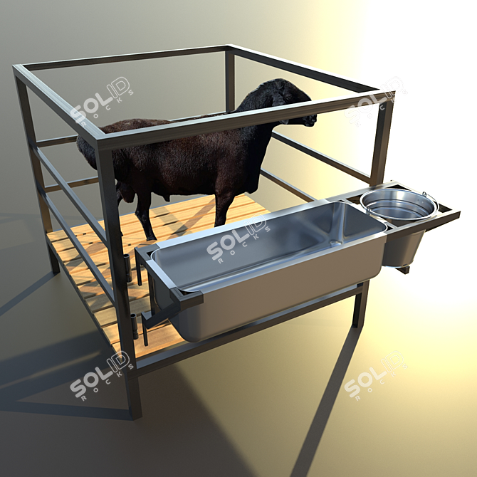 Compact Ram Cage: Space-Saving Solution 3D model image 1