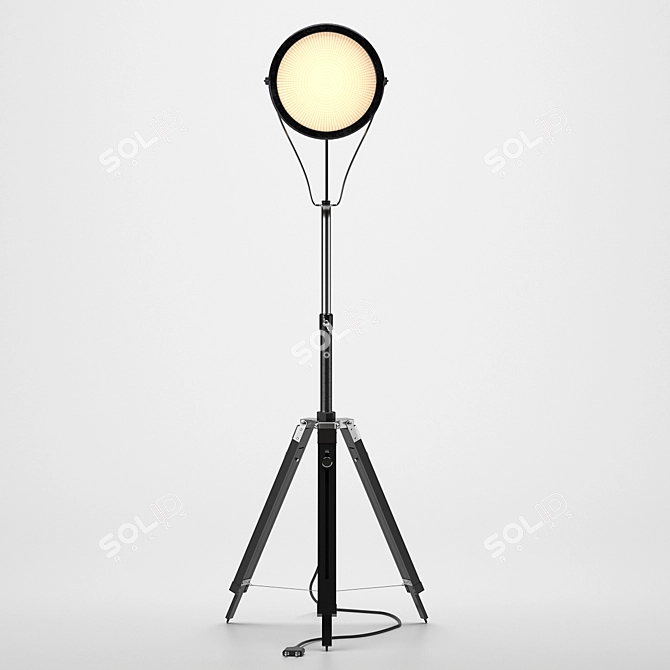 Title: PBR-Compatible Floor Lamp 3D model image 1