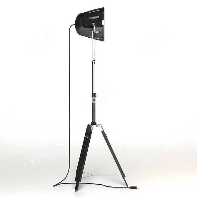 Title: PBR-Compatible Floor Lamp 3D model image 3