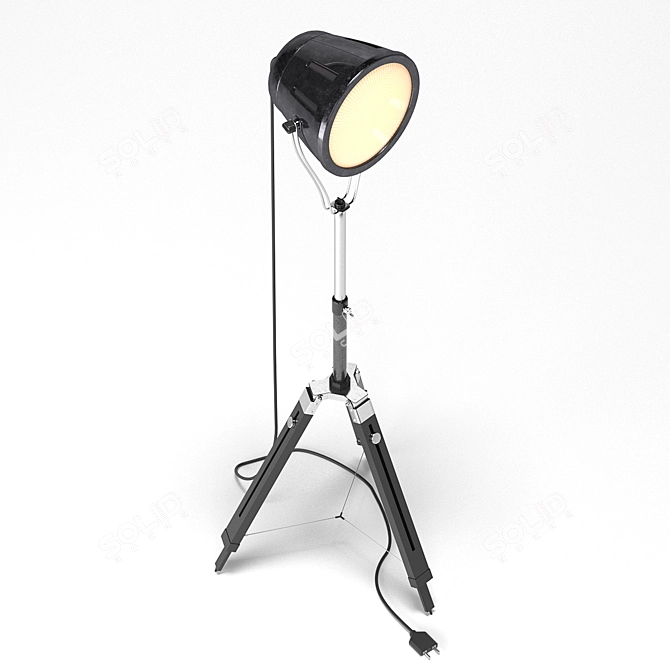 Title: PBR-Compatible Floor Lamp 3D model image 4