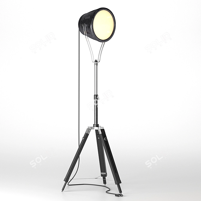 Title: PBR-Compatible Floor Lamp 3D model image 5