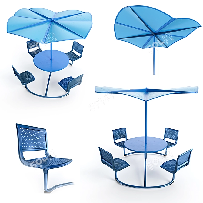 Lounge & Mingle Picnic Table 3D model image 1