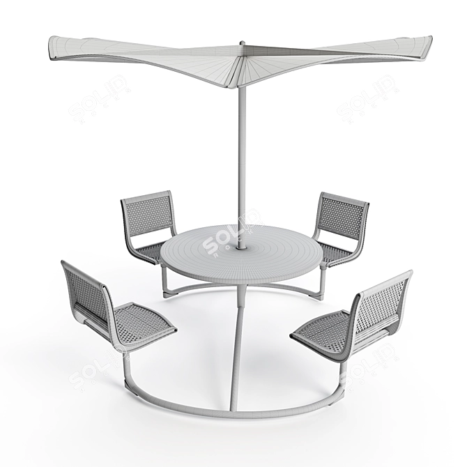 Lounge & Mingle Picnic Table 3D model image 2