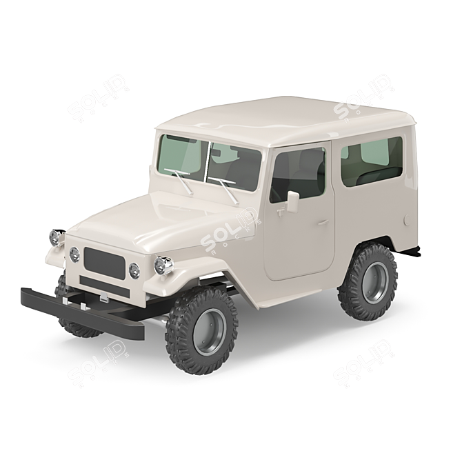 Powerful and Reliable Toyota Land Cruiser 3D model image 1