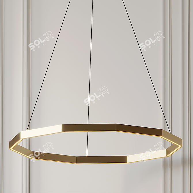 Luminous Midnight LED Pendant 3D model image 1