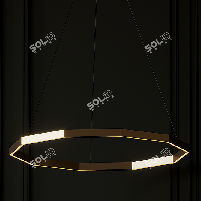 Luminous Midnight LED Pendant 3D model image 2