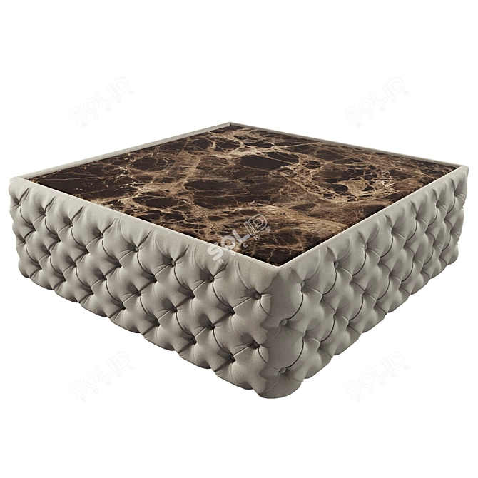Elegant Tufted Tables with Marble 3D model image 4