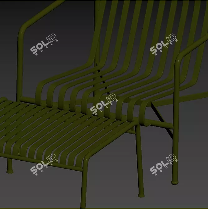 Stylish Hay Palissade Lounge Chair Set 3D model image 3