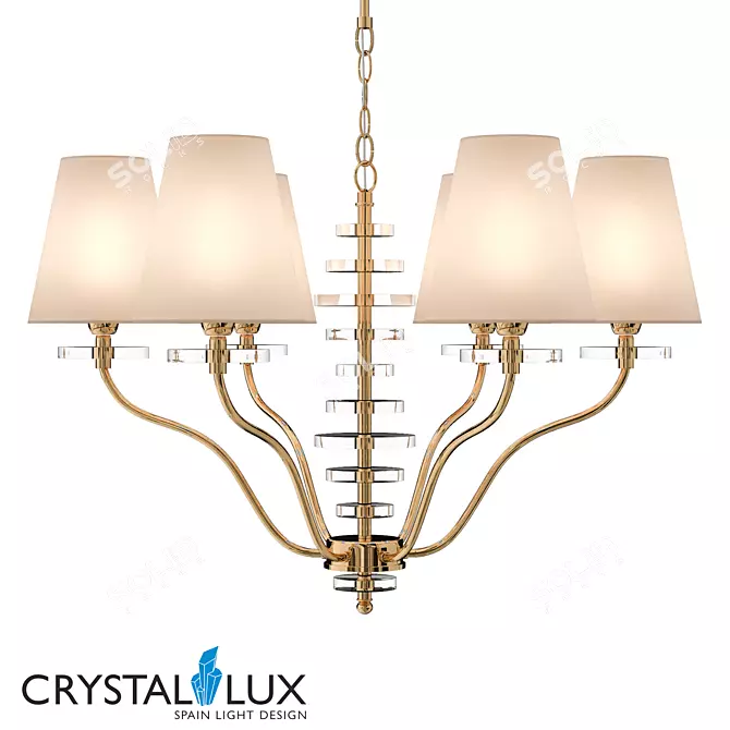 Crystal Lux Armando SP6 Gold Pendant 3D model image 1