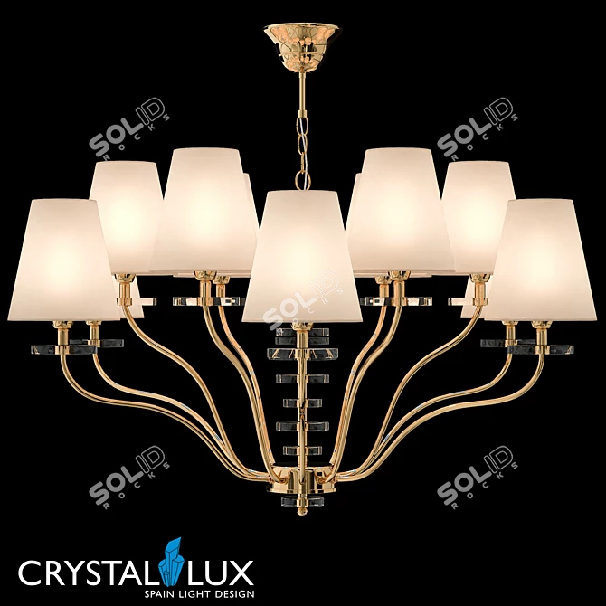 Armando SP6+6 Gold Crystal Lux Pendant 3D model image 1