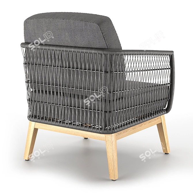 Handwoven Kenton Armchair 3D model image 3