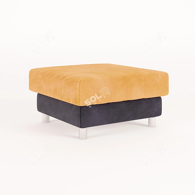 Stylish Ottoman: Versatile Functionality 3D model image 1