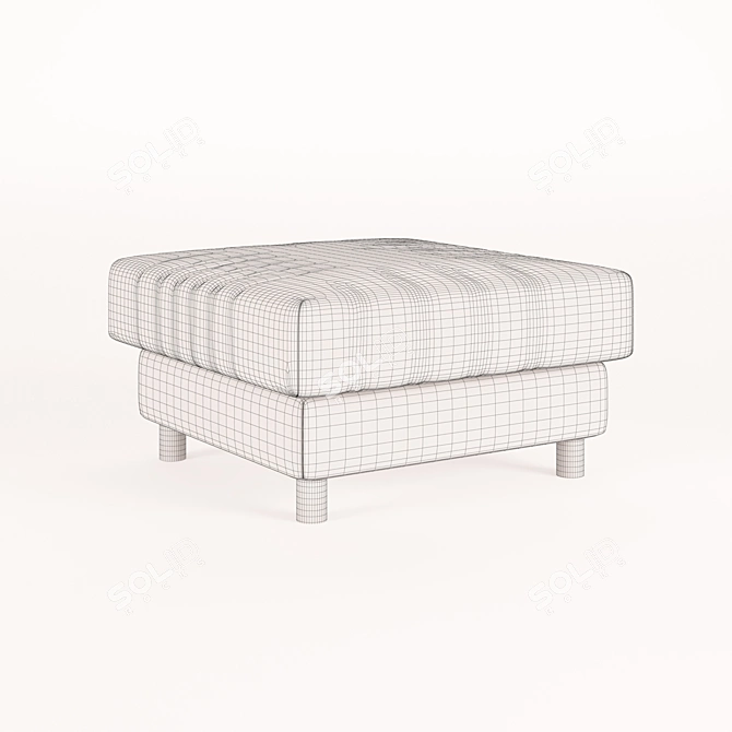 Stylish Ottoman: Versatile Functionality 3D model image 2