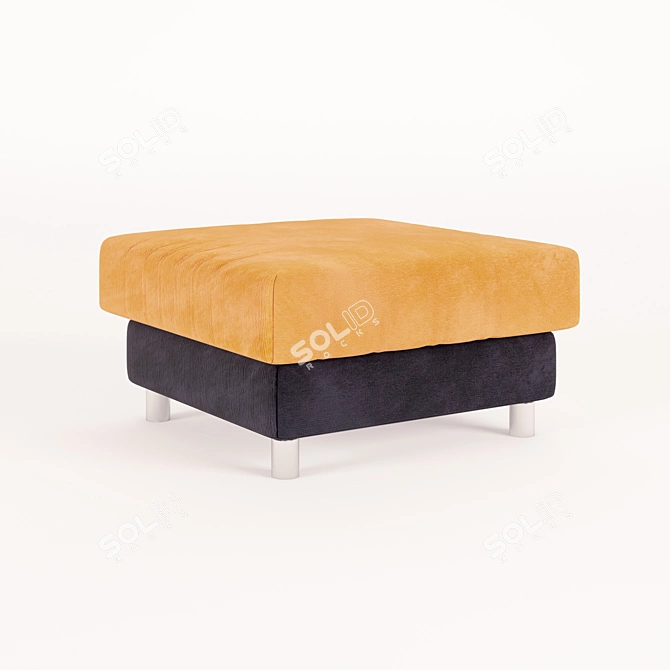 Stylish Ottoman: Versatile Functionality 3D model image 4