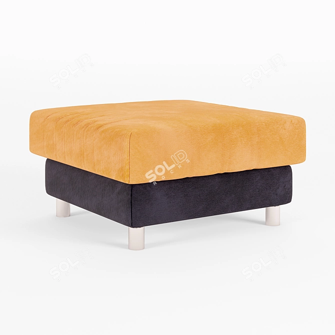 Stylish Ottoman: Versatile Functionality 3D model image 6