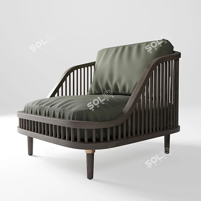 Modern Green Chair with 3ds Max 2015 & Corona Renderer 3D model image 2