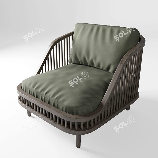 Modern Green Chair with 3ds Max 2015 & Corona Renderer 3D model image 3