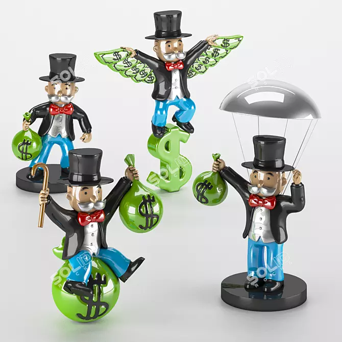 Alec Monopoly Iconic Sculptures 3D model image 1