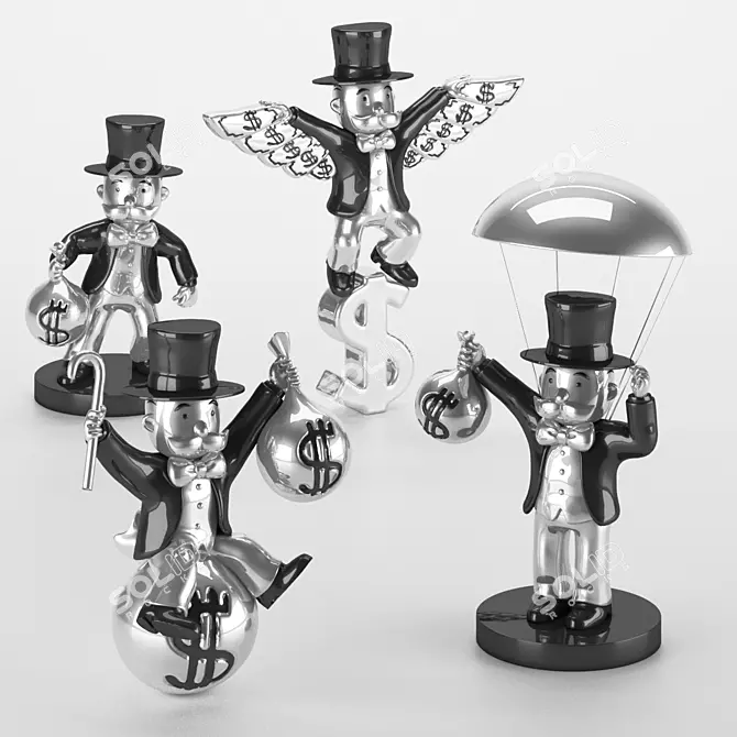 Alec Monopoly Iconic Sculptures 3D model image 2