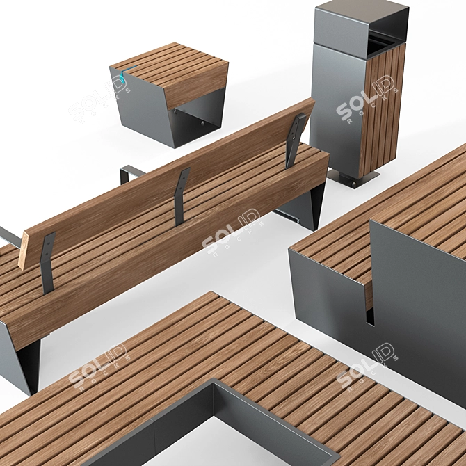 Garden Oasis: Outdoor Furniture Set 3D model image 2