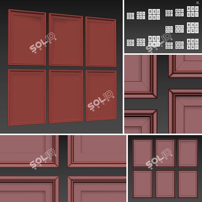 Stylish Frame Set - 124 3D model image 3