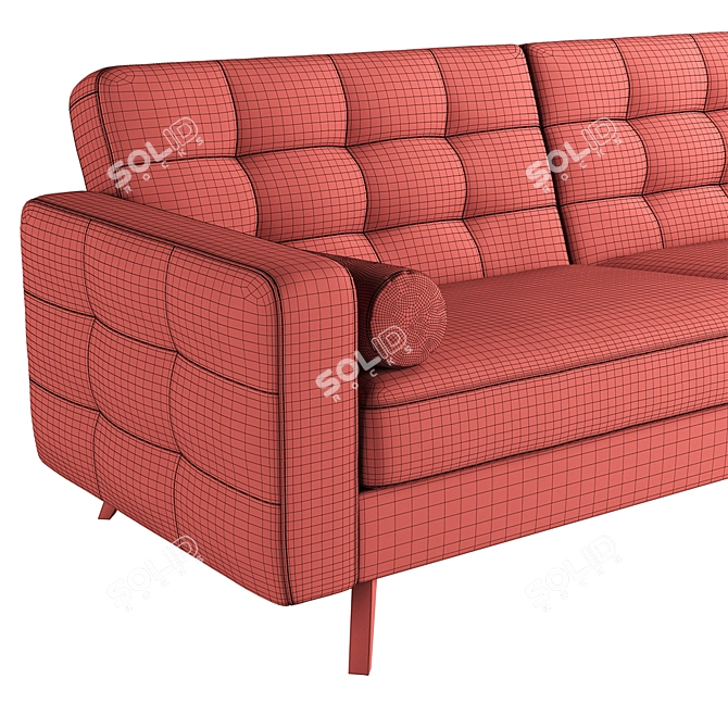 Nappa Convertible Sofa: Comfort, Style, and Versatility 3D model image 5