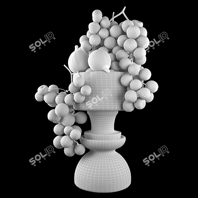 Gourmet Grape & Fig Delight 3D model image 2