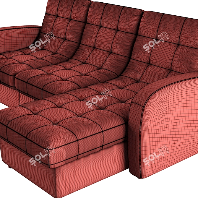 Blom Corner: Modern Corner Sofa with Sleeper 3D model image 5