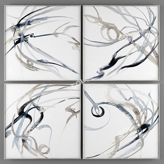 Modern Art Prints Collection 3D model image 2