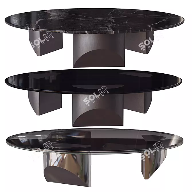 Modern Wedge Coffee Table 3D model image 1