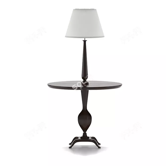 Ovalesque Elegance: Stylish Floor Lamp 3D model image 1