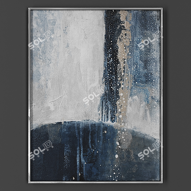 Elegant Framed Artwork 3D model image 1