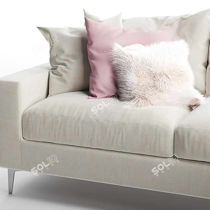 Sleek Sloan Chaise Sofa 3D model image 2