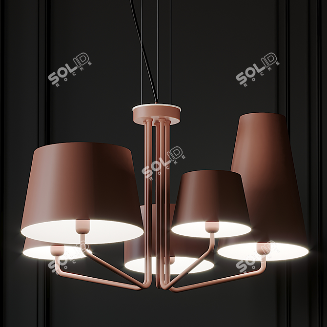 Tria Hanging Lamp: Contemporary Lighting Elegance 3D model image 2