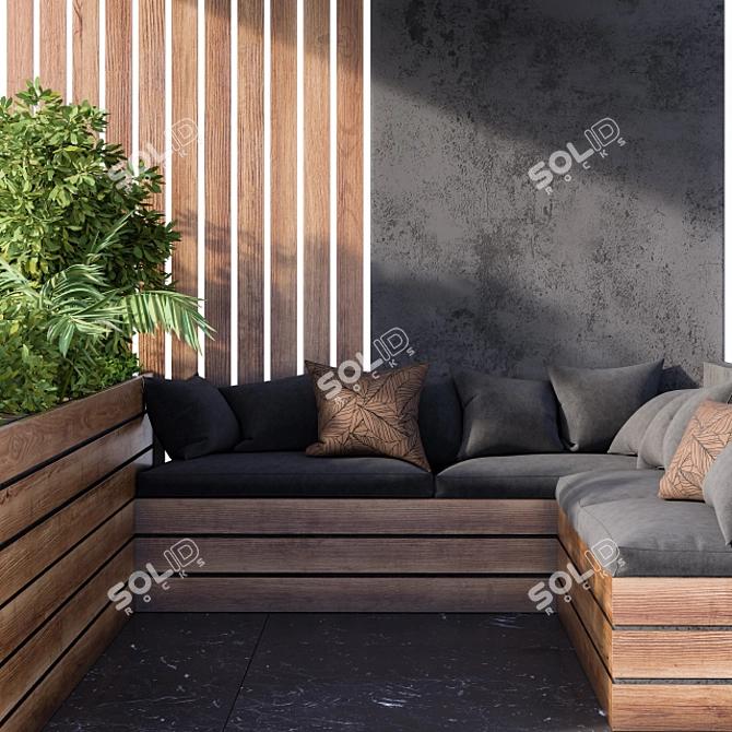 Urban Oasis: Rooftop & Balcony Furniture 3D model image 3