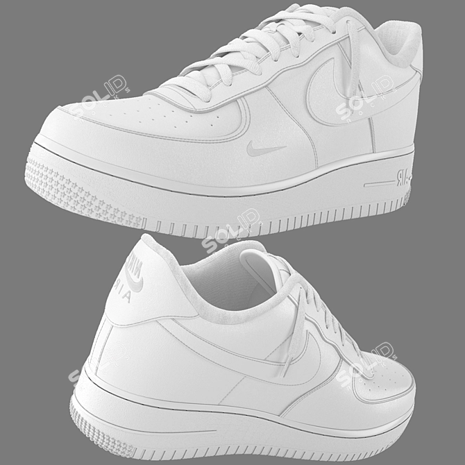 Nike Air Force 1: Realistic Model 3D model image 3