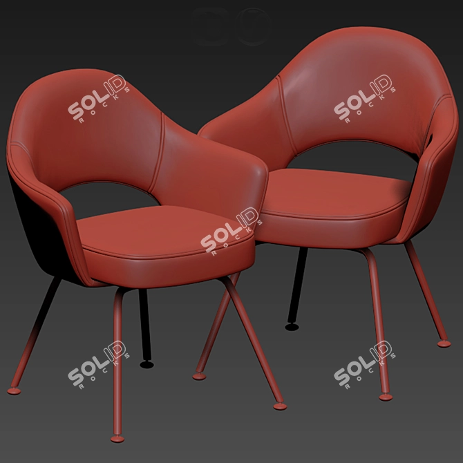 Elegant Saarinen Executive Chair 3D model image 3