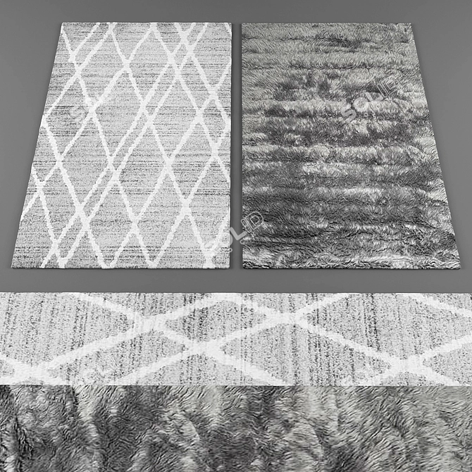 Elegant Froy Rugs Collection 3D model image 1