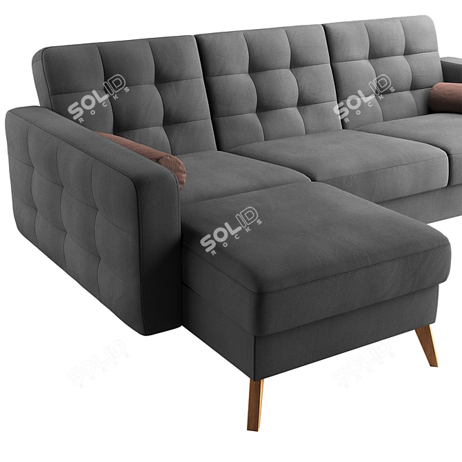 Nappa Corner: Compact Comfort with Sleep Function 3D model image 2