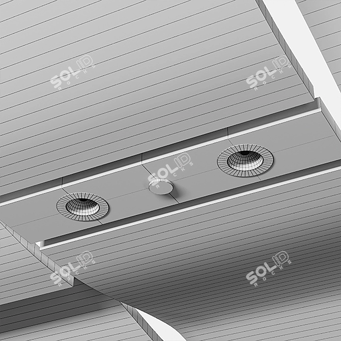 Modular Geometry Suspended Ceiling 3D model image 3