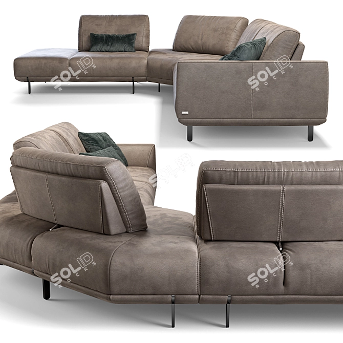  Elegant Assago Sofa by Nicoline 3D model image 2