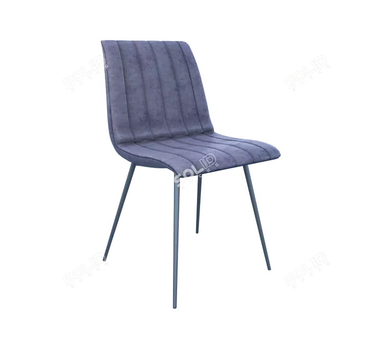 Velvet Grey Dublin Chair 3D model image 1