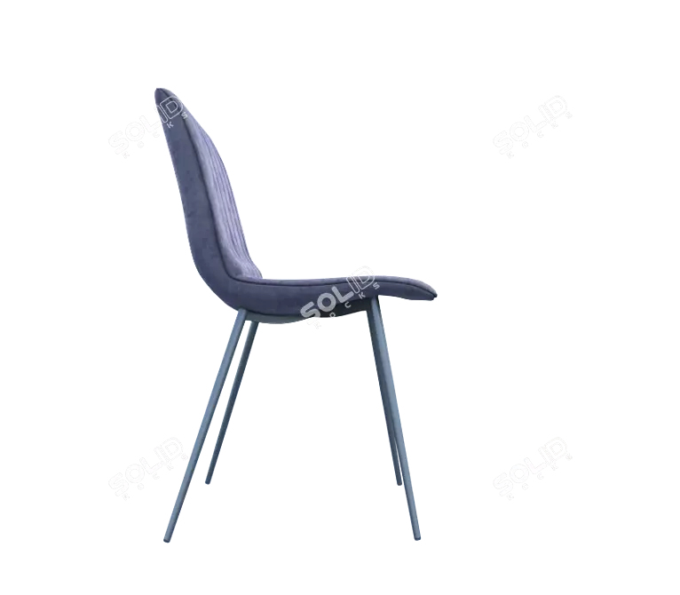 Velvet Grey Dublin Chair 3D model image 2