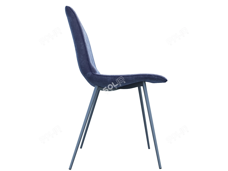 Velvet Grey Dublin Chair 3D model image 6