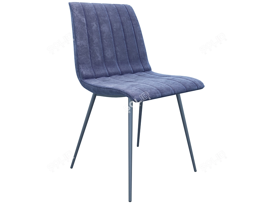 Velvet Grey Dublin Chair 3D model image 7